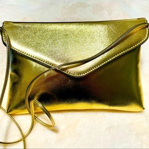 Vintage Fabulous Gold Envelope Clutch & Purse